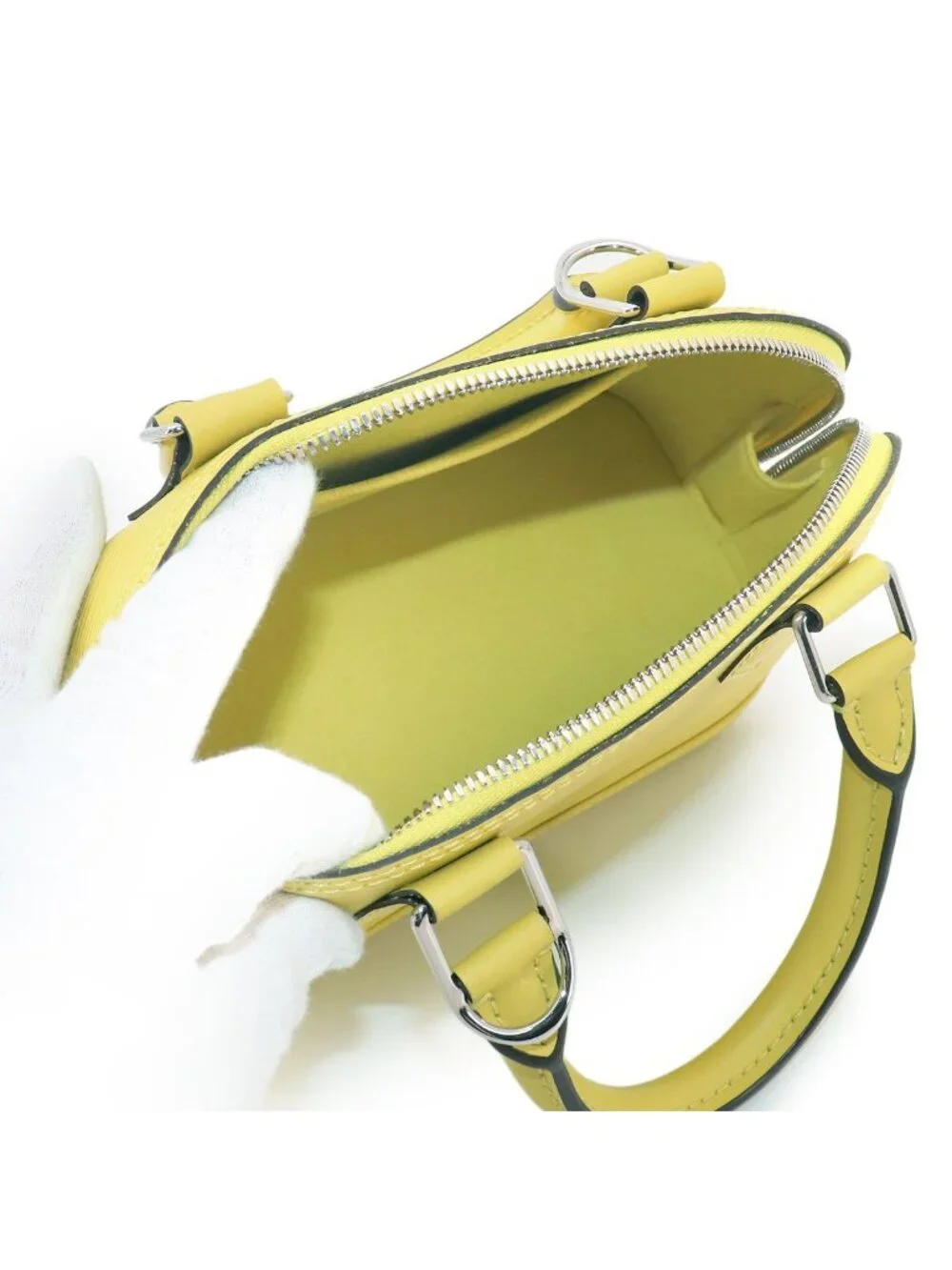 Louis Vuitton Epi Alma BB 2-Way Bag Leather Pistache